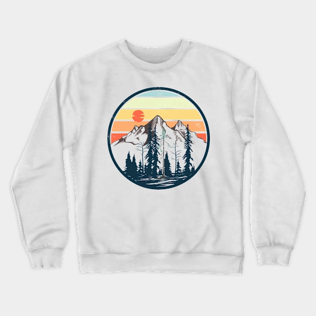 Mountain View Crewneck Sweatshirt by pilipsjanuariusDesign